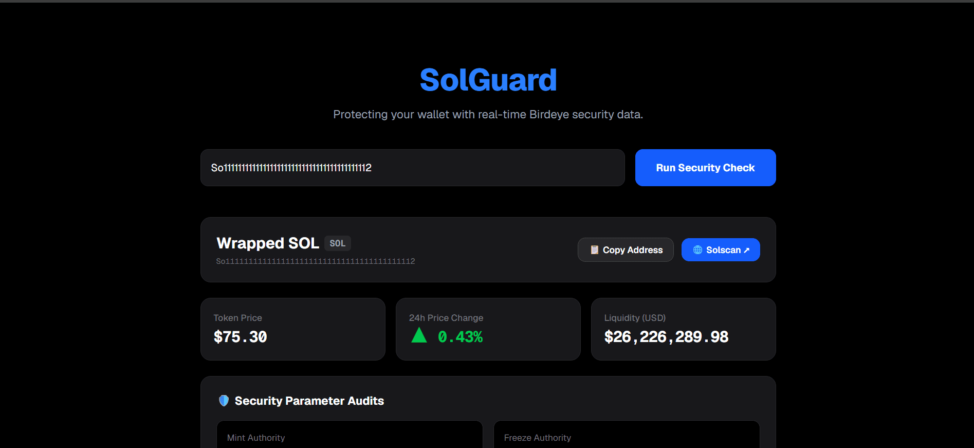 SolGuard Dashboard